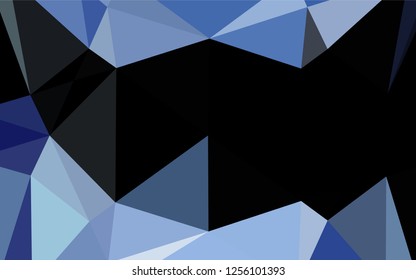 Dark BLUE vector abstract mosaic pattern. Brand new colored illustration in blurry style with gradient. The polygonal design can be used for your web site.