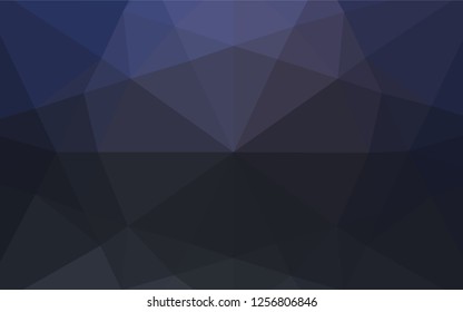 Dark BLUE vector abstract mosaic backdrop. Geometric illustration in Origami style with gradient.  The completely new template can be used for your brand book.