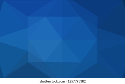 Dark BLUE vector abstract mosaic background. Creative illustration in halftone style with gradient. The elegant pattern can be used as part of a brand book.