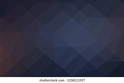 Dark BLUE vector abstract mosaic background. Colorful abstract illustration with gradient. Triangular pattern for your business design.