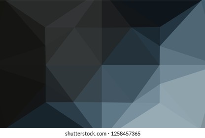 Dark BLUE vector abstract mosaic backdrop. Geometric illustration in Origami style with gradient.  Brand new design for your business.