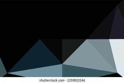 Dark BLUE vector abstract mosaic pattern. Triangular geometric sample with gradient.  The best triangular design for your business.