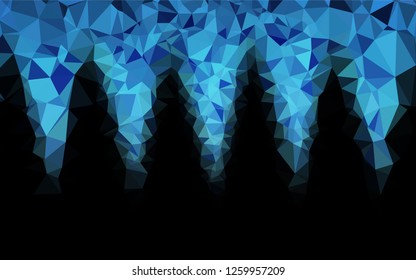 Dark BLUE vector abstract mosaic backdrop. Glitter abstract illustration with an elegant design. The completely new template can be used for your brand book.