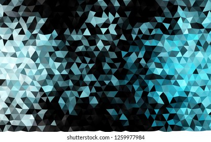 Dark BLUE vector abstract mosaic background. Glitter abstract illustration with an elegant design. Brand new design for your business.
