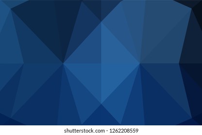 Dark BLUE vector abstract mosaic pattern. Colorful illustration in abstract style with gradient. Brand new style for your business design.
