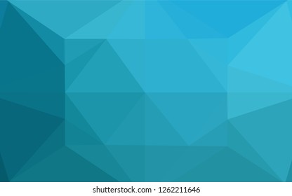 Dark BLUE vector abstract mosaic backdrop. Creative geometric illustration in Origami style with gradient. The completely new template can be used for your brand book.