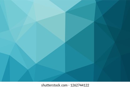 Dark BLUE vector abstract mosaic background. A completely new color illustration in a vague style. Triangular pattern for your business design.