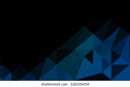 Dark BLUE vector abstract mosaic backdrop. Glitter abstract illustration with an elegant design. Template for a cell phone background.