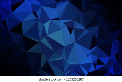 Dark BLUE vector abstract mosaic background. A vague abstract illustration with gradient. A new texture for your design.