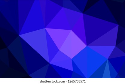 Dark BLUE vector abstract mosaic backdrop. Creative illustration in halftone style with triangles. Pattern for a brand book's backdrop.