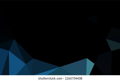 Dark BLUE vector abstract mosaic pattern. Glitter abstract illustration with an elegant design. The completely new template can be used for your brand book.