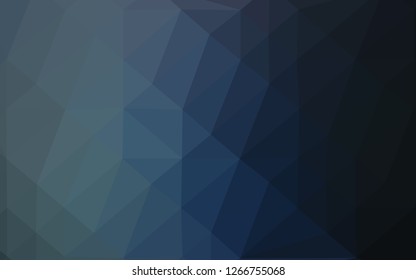 Dark BLUE vector abstract mosaic backdrop. Colorful illustration in abstract style with gradient. Elegant pattern for a brand book.