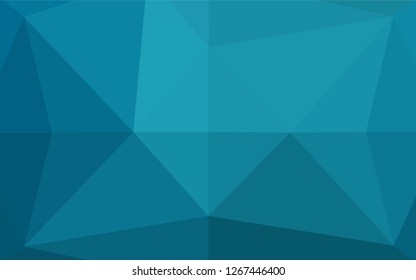 Dark BLUE vector abstract mosaic pattern. Colorful illustration in abstract style with gradient. The best triangular design for your business.