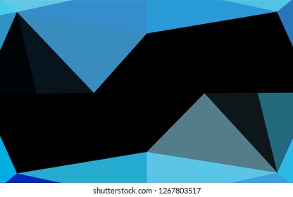 Dark BLUE vector abstract mosaic background. A vague abstract illustration with gradient. The elegant pattern can be used as part of a brand book.