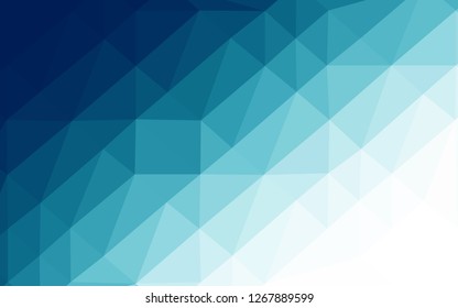 Dark BLUE vector abstract mosaic background. Glitter abstract illustration with an elegant design. Textured pattern for background.
