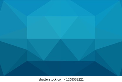 Dark BLUE vector abstract mosaic background. A vague abstract illustration with gradient. The completely new template can be used for your brand book.