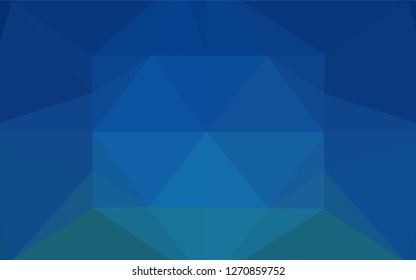 Dark BLUE vector abstract mosaic backdrop. Brand new colored illustration in blurry style with gradient. The template can be used as a background for cell phones.