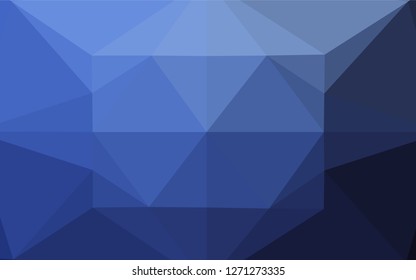 Dark BLUE vector abstract mosaic pattern. Colorful illustration in abstract style with gradient. A completely new design for your business.