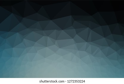 Dark BLUE vector abstract mosaic backdrop. A vague abstract illustration with gradient. A completely new design for your business.