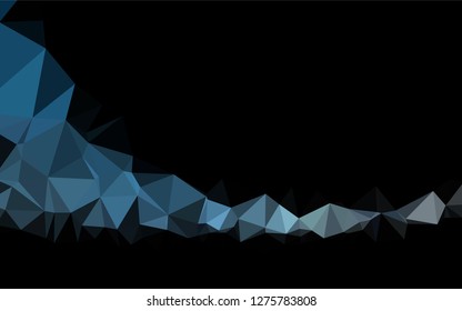 Dark BLUE vector abstract mosaic backdrop. Glitter abstract illustration with an elegant design. Brand new style for your business design.