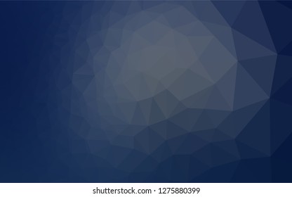 Dark BLUE vector abstract mosaic pattern. A sample with polygonal shapes. A completely new template for your business design.