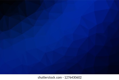 Dark BLUE vector abstract mosaic backdrop. Modern geometrical abstract illustration with gradient. A new texture for your design.