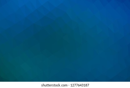 Dark BLUE vector abstract mosaic background. Glitter abstract illustration with an elegant design. The best triangular design for your business.
