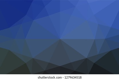 Dark BLUE vector abstract mosaic pattern. Creative illustration in halftone style with gradient. The elegant pattern can be used as part of a brand book.