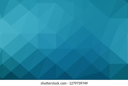 Dark BLUE vector abstract mosaic background. A sample with polygonal shapes. Completely new design for your business.