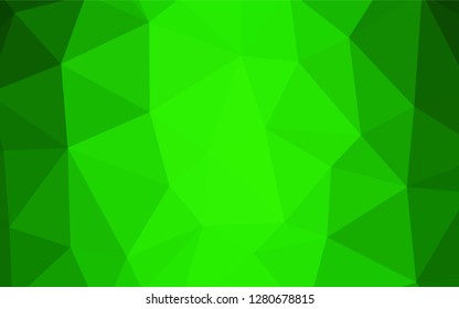 Dark BLUE vector abstract mosaic background. Geometric illustration in Origami style with gradient.  Best triangular design for your business.
