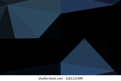 Dark BLUE vector abstract mosaic backdrop. Brand new colored illustration in blurry style with gradient. The best triangular design for your business.