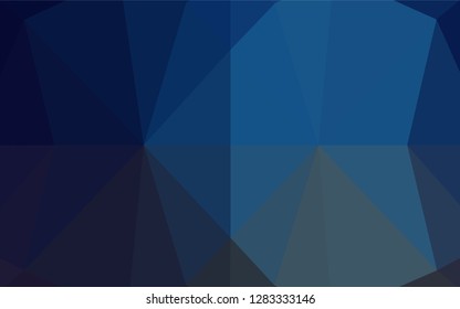 Dark BLUE vector abstract mosaic background. A sample with polygonal shapes. A completely new design for your business.