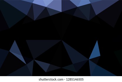 Dark BLUE vector abstract mosaic backdrop. Creative illustration in halftone style with gradient. Brand new style for your business design.