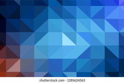 Dark BLUE vector abstract mosaic pattern. Colorful illustration in abstract style with triangles. New template for your brand book.