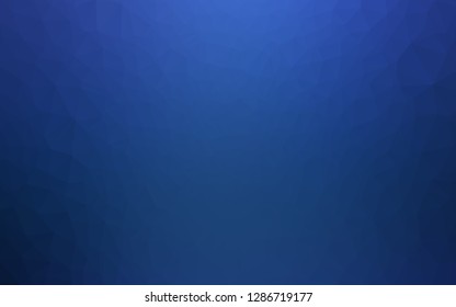 Dark BLUE vector abstract mosaic background. Brand new colorful illustration in with gradient. Template for your brand book.