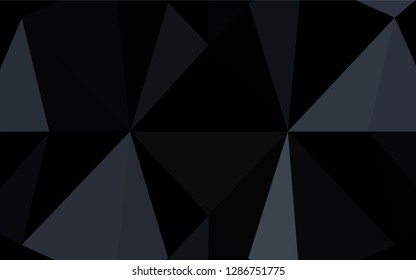 Dark BLUE vector abstract mosaic background. Colorful abstract illustration with gradient. Triangular pattern for your business design.