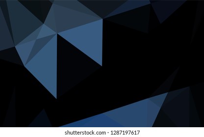 Dark BLUE vector abstract mosaic background. Colorful abstract illustration with gradient. A completely new template for your business design.