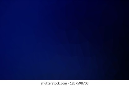 Dark BLUE vector abstract mosaic backdrop. Shining colored illustration in a Brand new style. A new texture for your design.