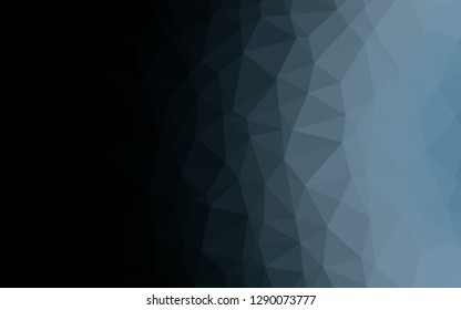 Dark BLUE vector abstract mosaic pattern. Colorful illustration in abstract style with gradient. Polygonal design for your web site.