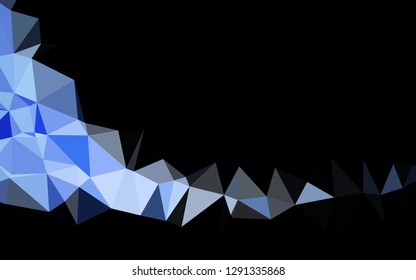 Dark BLUE vector abstract mosaic background. Colorful abstract illustration with gradient. The best triangular design for your business.