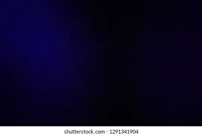 Dark BLUE vector abstract mosaic backdrop. Geometric illustration in Origami style with gradient.  Textured pattern for your backgrounds.