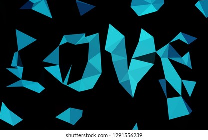 Dark BLUE vector abstract mosaic background. Colorful illustration in abstract style with gradient. Elegant pattern for a brand book.