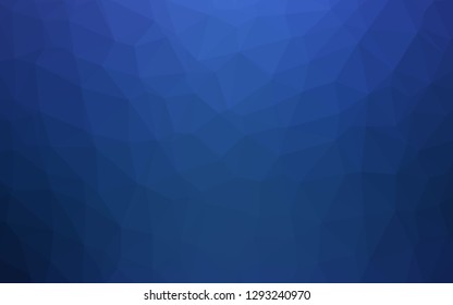 Dark BLUE vector abstract mosaic background. Brand new colorful illustration in with gradient. Template for your brand book.