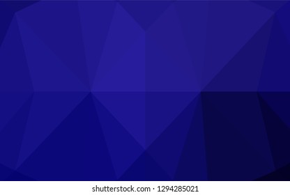 Dark BLUE vector abstract mosaic backdrop. Modern geometrical abstract illustration with gradient. Brand new style for your business design.
