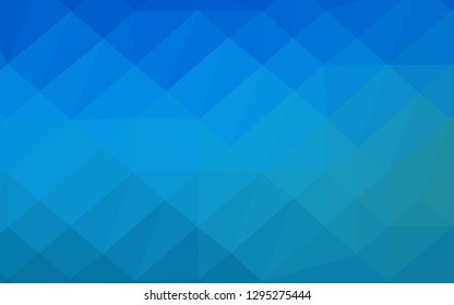 Dark BLUE vector abstract mosaic background. Modern geometrical abstract illustration with gradient. Polygonal design for your web site.
