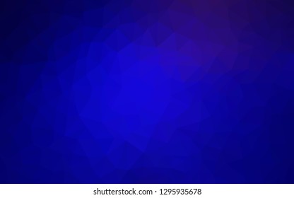 Dark BLUE vector abstract mosaic background. Polygonal abstract illustration with gradient. Pattern for a brand book's backdrop.