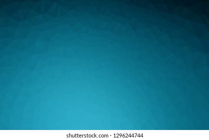 Dark BLUE vector abstract mosaic pattern. Creative illustration in halftone style with gradient. Template for your brand book.