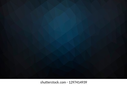 Dark BLUE vector abstract mosaic pattern. Colorful abstract illustration with gradient. Brand new design for your business.