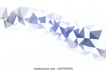 Dark BLUE vector abstract mosaic backdrop. Elegant bright polygonal illustration with gradient. A completely new design for your leaflet.