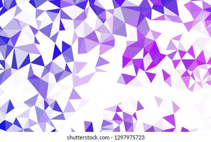 Dark BLUE vector abstract mosaic backdrop. Shining polygonal illustration, which consist of triangles. Brand new design for your business.